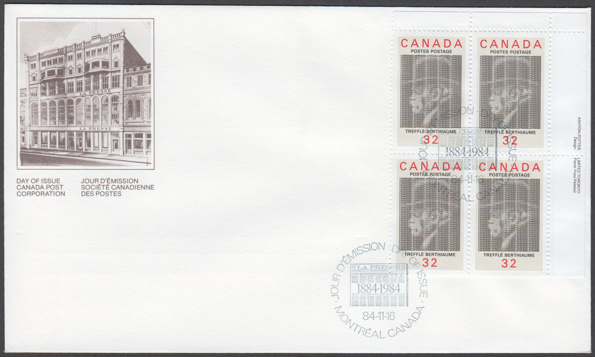 Canada Scott 1044 FDC PB UR - Click Image to Close